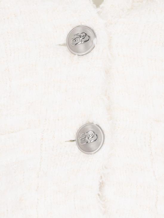  발렌시아가 트위드 크롭 가디건 793604 T33289000 White - BALENCIAGA