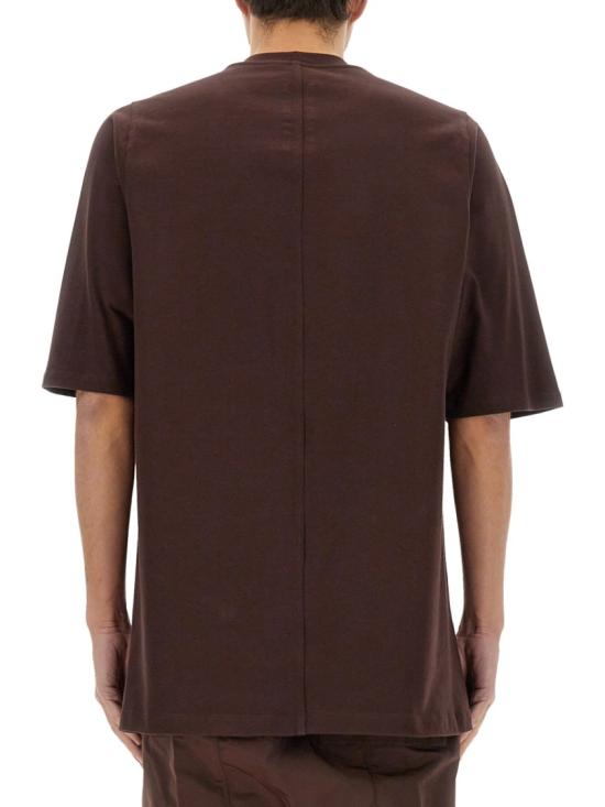  릭 오웬스 반팔 티셔츠 RU01E5249 BA14 Brown - RICK OWENS