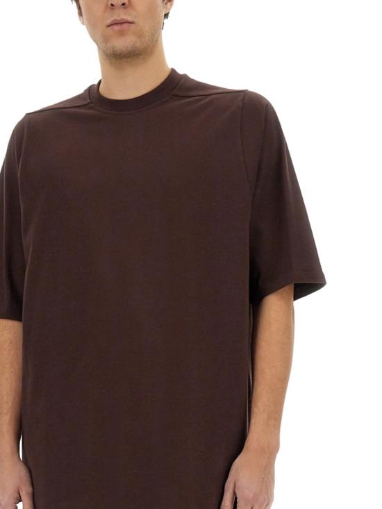  릭 오웬스 반팔 티셔츠 RU01E5249 BA14 Brown - RICK OWENS