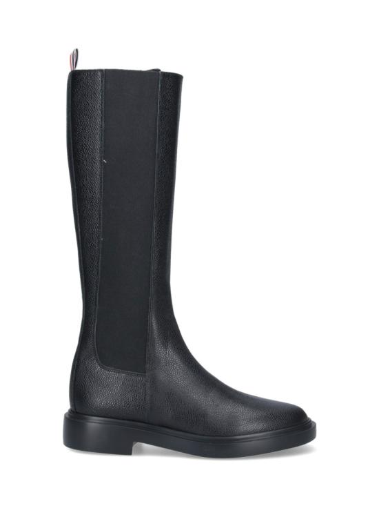 25FW 톰브라운 페블 그레인 4바 니 하이 첼시 부츠 FFB138A 06257001 Black