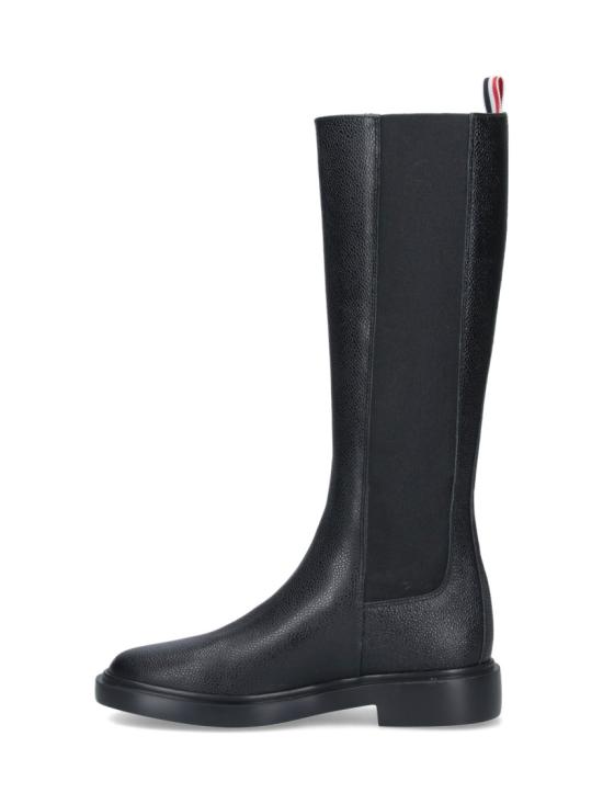 25FW 톰브라운 페블 그레인 4바 니 하이 첼시 부츠 FFB138A 06257001 Black - THOM BROWNE