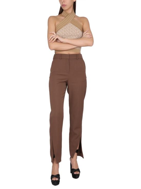  발망 스트레이트 팬츠 AF0PO100 WB058AS Brown - BALMAIN