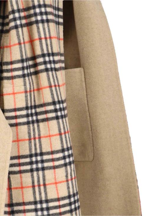 25FW 버버리 리버시블 울 랩 코트 8110900B9368 Neutrals - BURBERRY