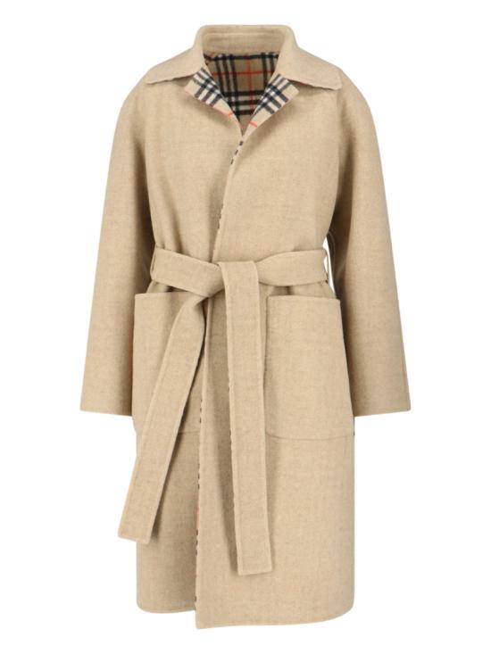 25FW 버버리 리버시블 울 랩 코트 8110900B9368 Neutrals