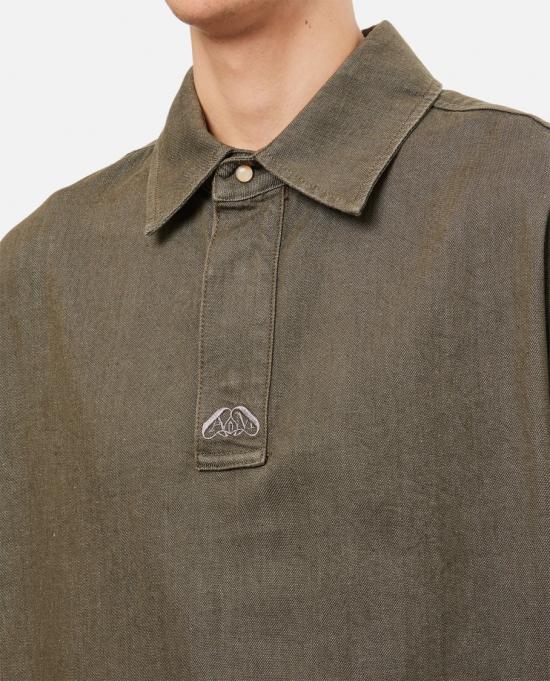  알렉산더 맥퀸 데님 셔츠 765524QYAAN3360 Green - ALEXANDER MCQUEEN