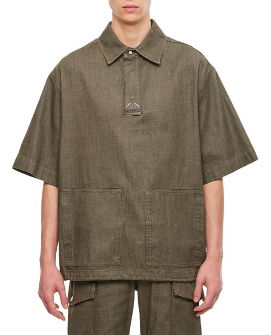  알렉산더 맥퀸 데님 셔츠 765524QYAAN3360 Green