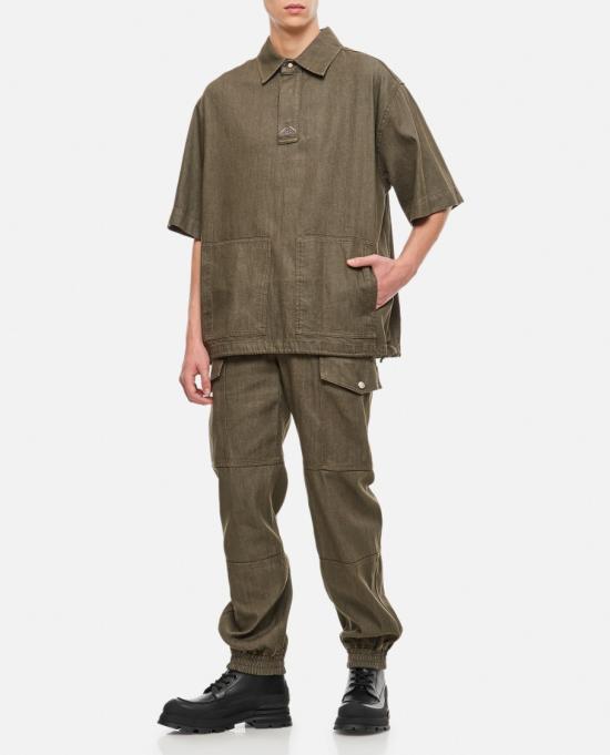  알렉산더 맥퀸 데님 셔츠 765524QYAAN3360 Green - ALEXANDER MCQUEEN