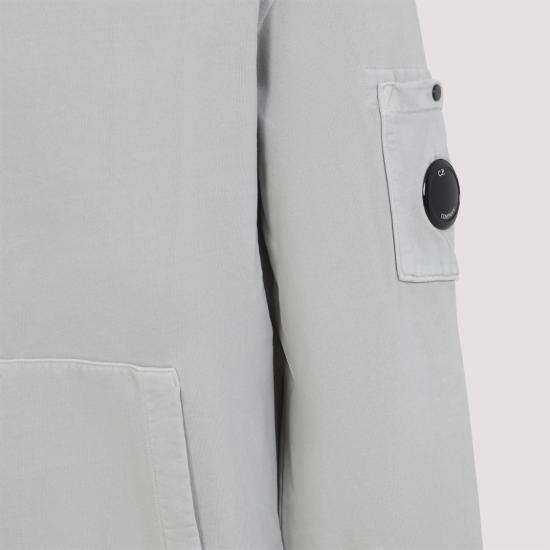 25FW 씨피 컴퍼니 후드 티셔츠 19CMSS719A 006372R Grey - C.P. COMPANY