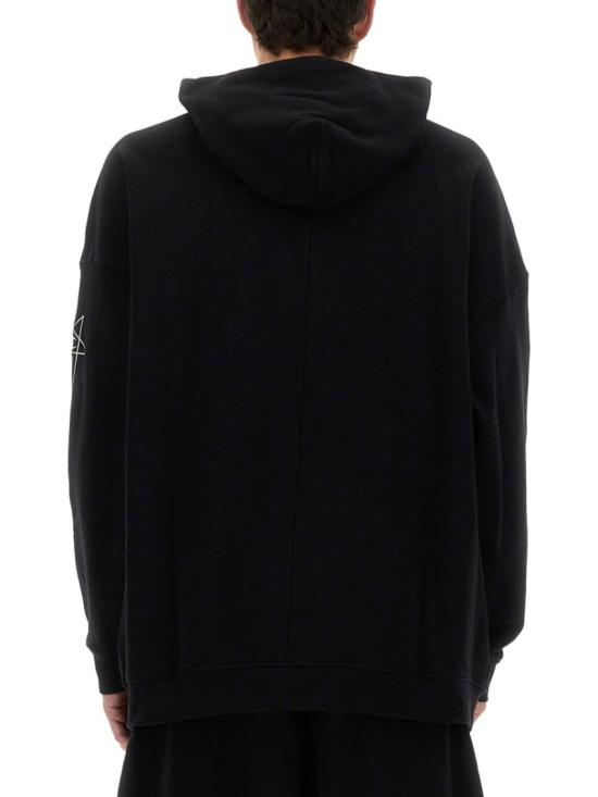  릭오웬스 x 챔피온 후드 티셔츠 CM01E1663 CHFE09 Black - RICK OWENS X CHAMPIONS