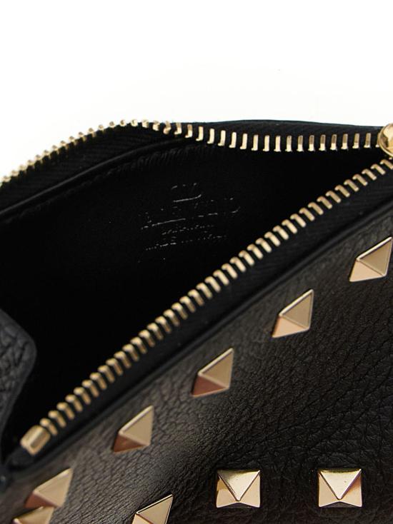  발렌티노 가라바니 락스터드 카드지갑  W0P0AI8VSH0NO Black - VALENTINO GARAVANI