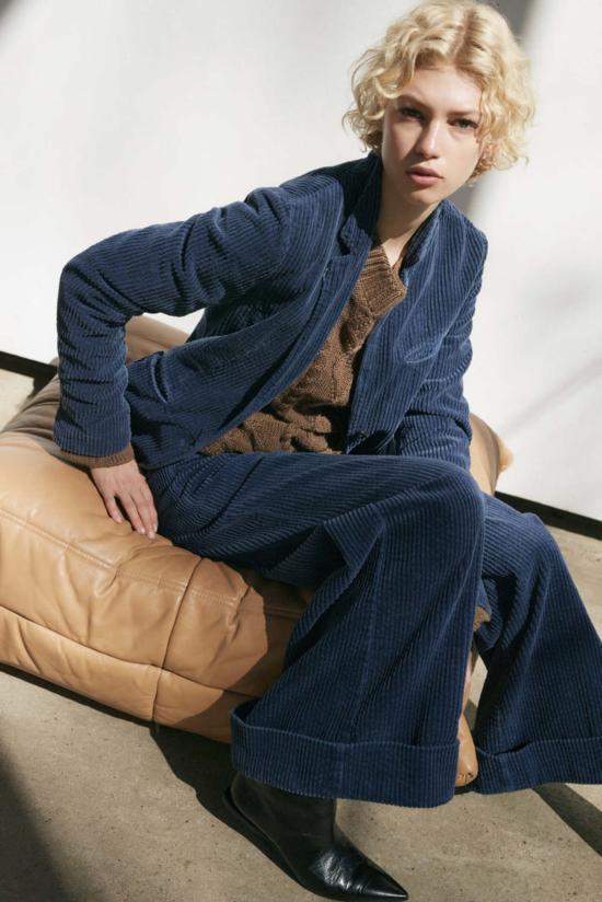  하네스 수트 자켓 뢰터 코듀로이 블레이저 토키오 블루 - HANNES ROETHER