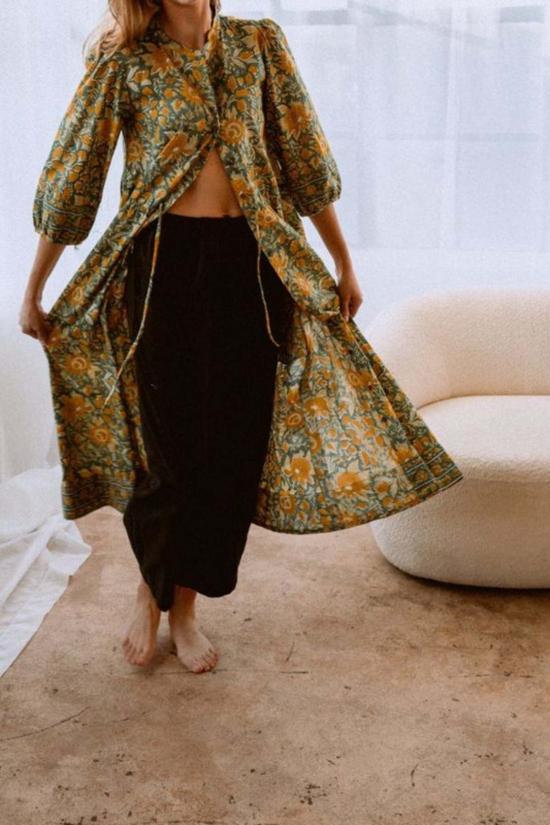  Maelu Designs 롱 원피스 Alys 코튼 드레스 플로럴 - OTHER BRANDS