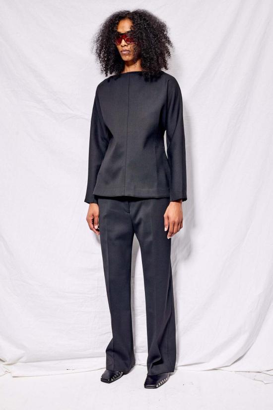  스튜디오 니콜슨 데님 팬츠 블랙 스트레이트 레그 팬츠 - STUDIO NICHOLSON