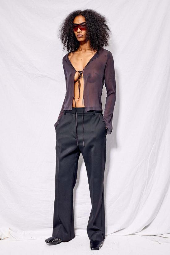  스튜디오 니콜슨 데님 팬츠 블랙 스트레이트 레그 팬츠 - STUDIO NICHOLSON