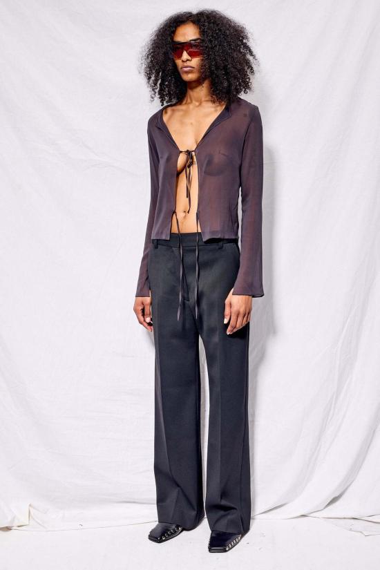  스튜디오 니콜슨 데님 팬츠 블랙 스트레이트 레그 팬츠 - STUDIO NICHOLSON