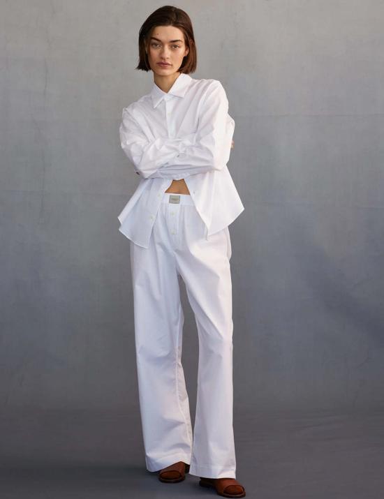  Comme Si 셔츠 La 셔츠 클래시카 코튼 포플린 셔츠 화이트 - COMME SI