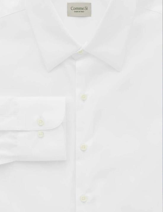  Comme Si 셔츠 La 셔츠 클래시카 코튼 포플린 셔츠 화이트 - COMME SI