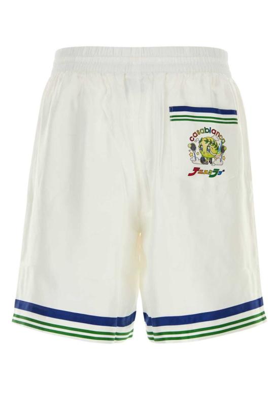 25FW 카사블랑카 숏팬츠 MAW25TR01201 TENNISMASCOT WHITE - CASABLANCA