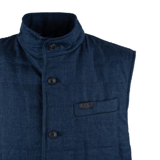 25SS 페이 패딩 조끼 NAM20500560WZFU607 BLUE - FAY