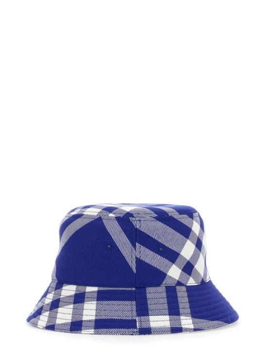  버버리 체크 울 버킷햇 8079490 B7369 Blue - BURBERRY