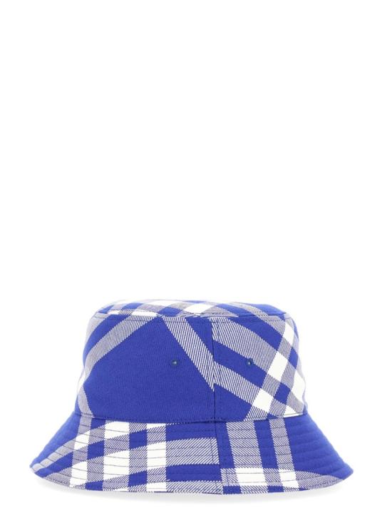  버버리 체크 울 버킷햇 8079490 B7369 Blue - BURBERRY