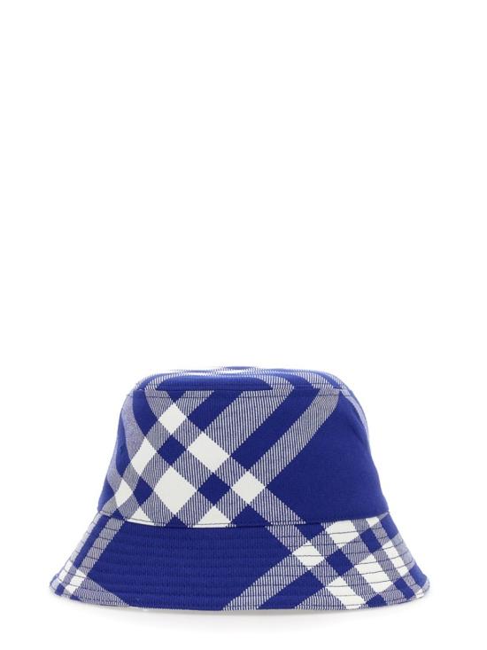  버버리 체크 울 버킷햇 8079490 B7369 Blue - BURBERRY