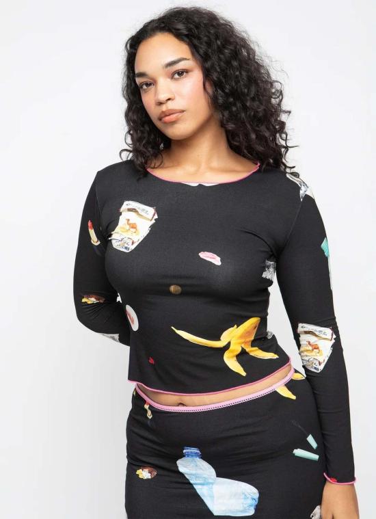  타일러 맥길리버리 미디 스커트 핀리 트래쉬 - TYLER MCGILLIVARY