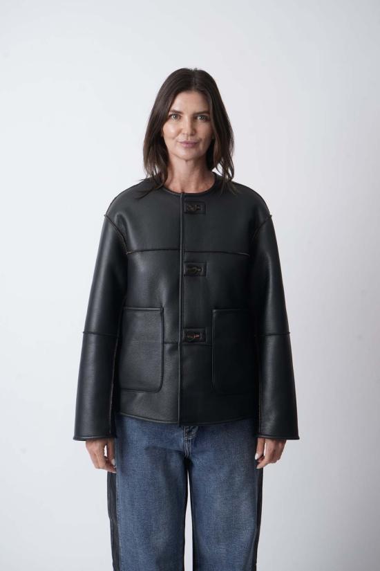  넘버 식스 가죽 자켓 No.6 닐스 리버시블 재킷 - NO.6