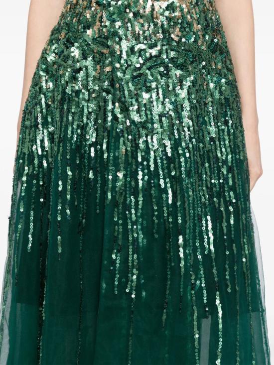  사이드 코베이시 롱 원피스 자수 스트랩리스 드레스 - SAIID KOBEISY