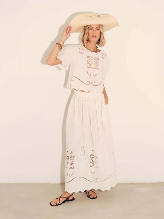  캐롤리나 케이 롱 스커트 Carolina K 라리사 스커트 아이보리