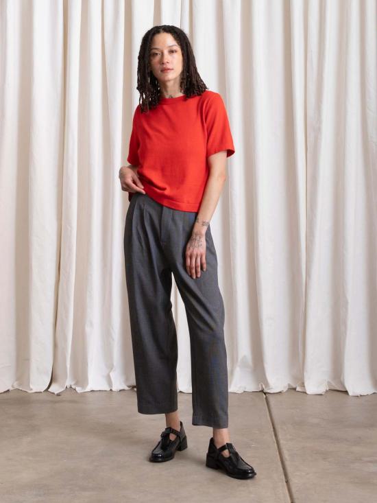  알리 골든 스트레이트 팬츠 플리츠 팬츠 - ALI GOLDEN