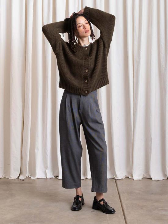  알리 골든 스트레이트 팬츠 플리츠 팬츠 - ALI GOLDEN