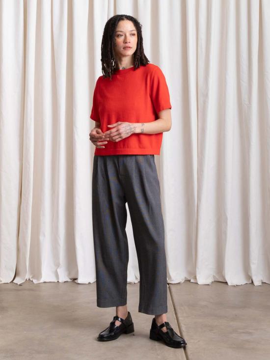  알리 골든 스트레이트 팬츠 플리츠 팬츠 - ALI GOLDEN