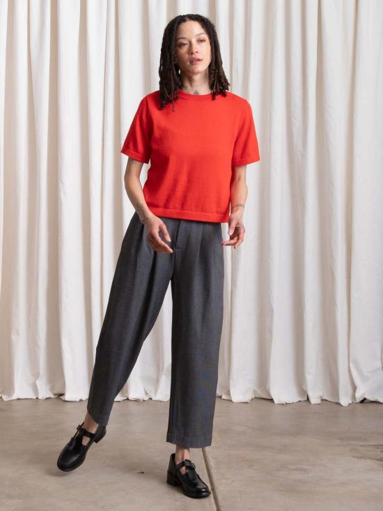  알리 골든 스트레이트 팬츠 플리츠 팬츠 - ALI GOLDEN