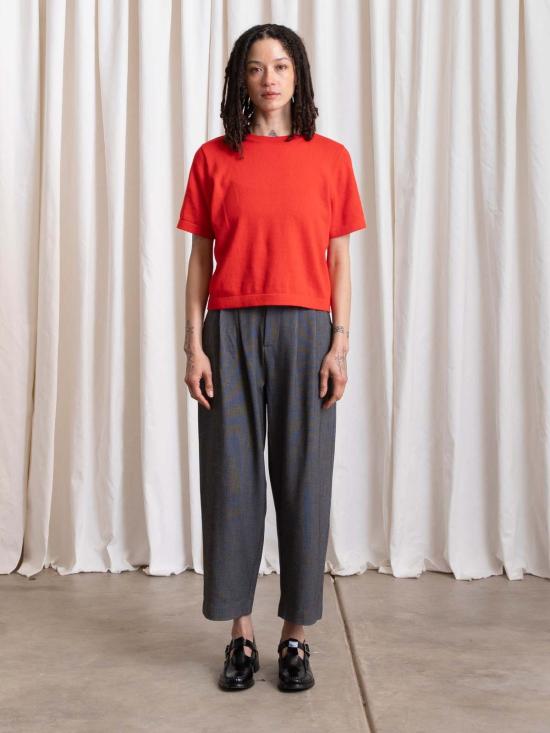  알리 골든 스트레이트 팬츠 플리츠 팬츠 - ALI GOLDEN