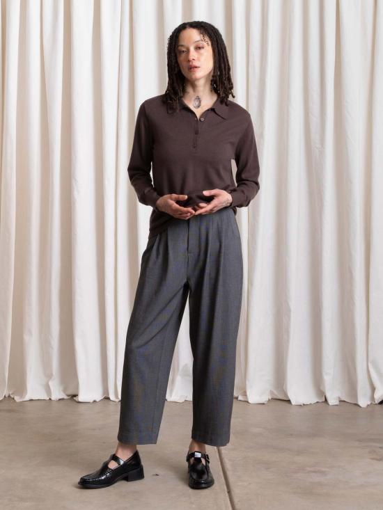  알리 골든 스트레이트 팬츠 플리츠 팬츠 - ALI GOLDEN