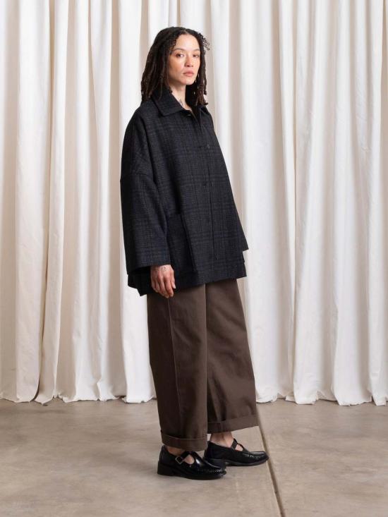  알리 골든 자켓 오버사이즈 울 셔츠 재킷 - ALI GOLDEN