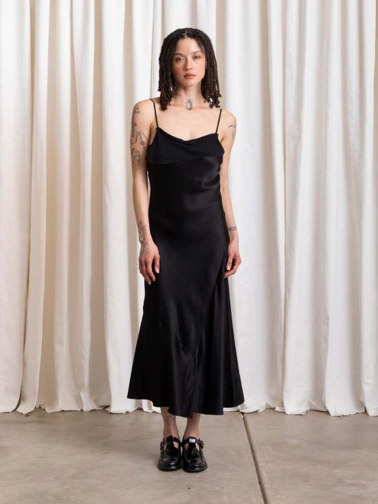  알리 골든 롱 원피스 비대칭 탱크 드레스 - ALI GOLDEN