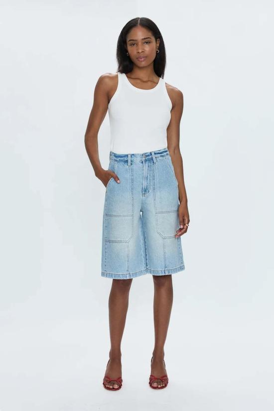  피스톨라 데님 숏팬츠 카터 하이라이즈 유틸리티 숏 - PISTOLA