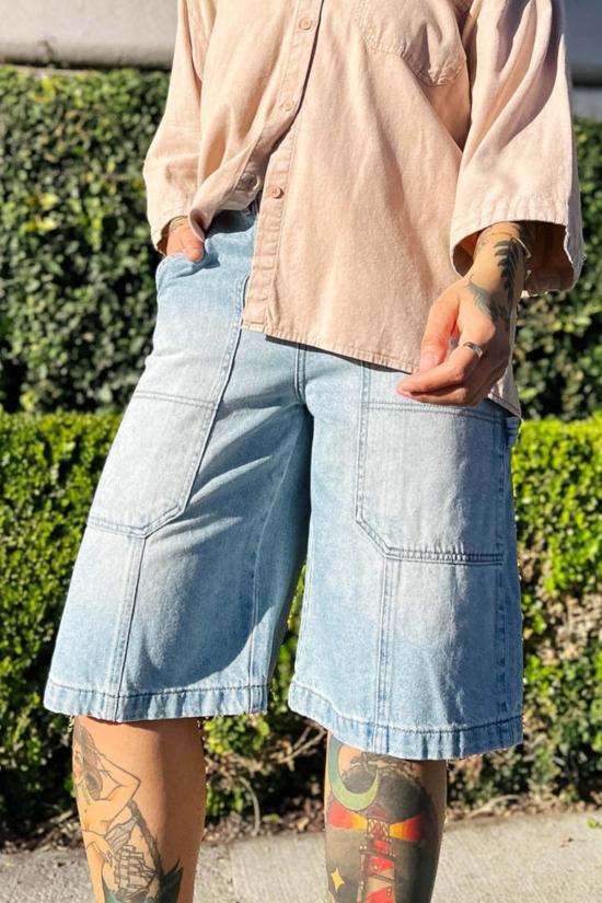  피스톨라 데님 숏팬츠 카터 하이라이즈 유틸리티 숏