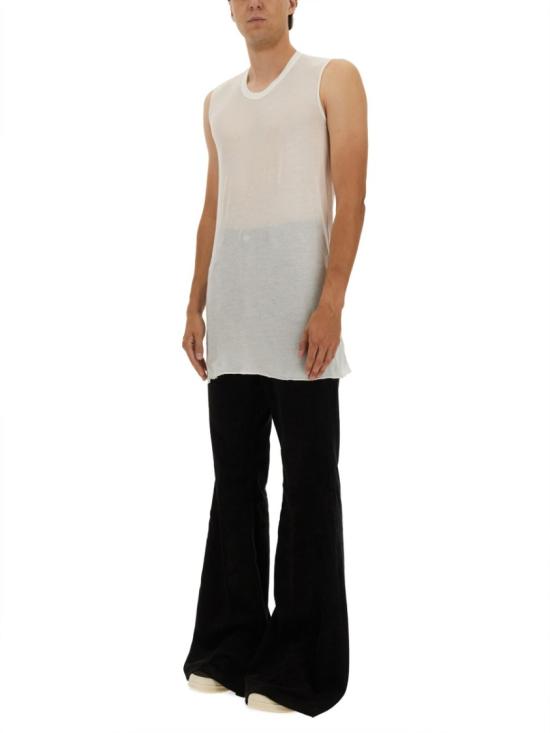 25FW 릭 오웬스 반팔 티셔츠 RU02E1151 UC11 White - RICK OWENS