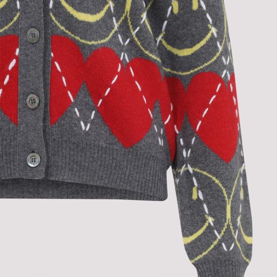 25FW 모스키노 가디건 252EA0924 5502 Grey - MOSCHINO