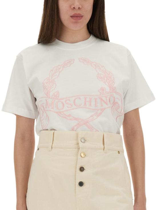 25FW 모스키노 탑 07125541 1001 White - MOSCHINO