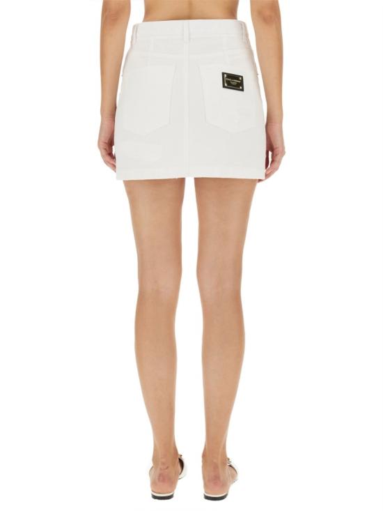  돌체앤가바나 숏 스커트 F4CPKD G8JQ6S9001 Neutrals - DOLCE & GABBANA