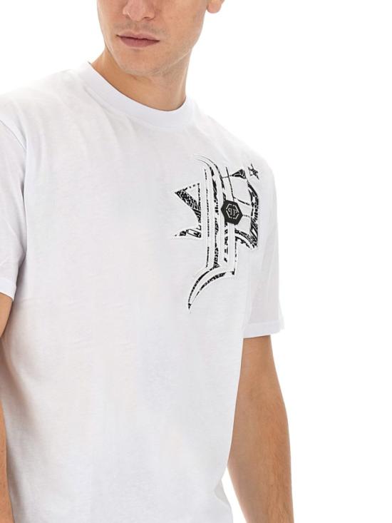 필립 플레인 반팔 티셔츠 MTK6398 PJY002N01 White - PHILIPP PLEIN