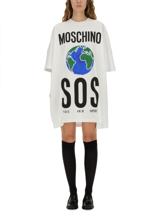 25FW 모스키노 원피스 04395442 1001 White