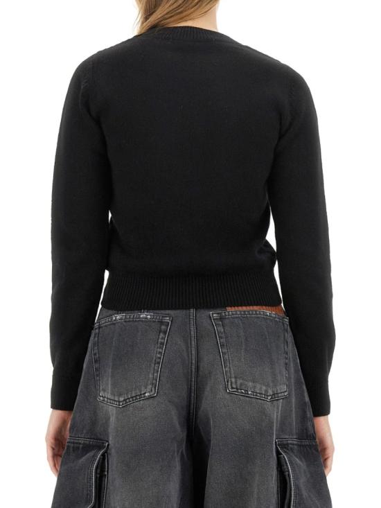  팜앤젤스 스웨터 PWHE051 F23KNI0021001 Black - PALM ANGELS