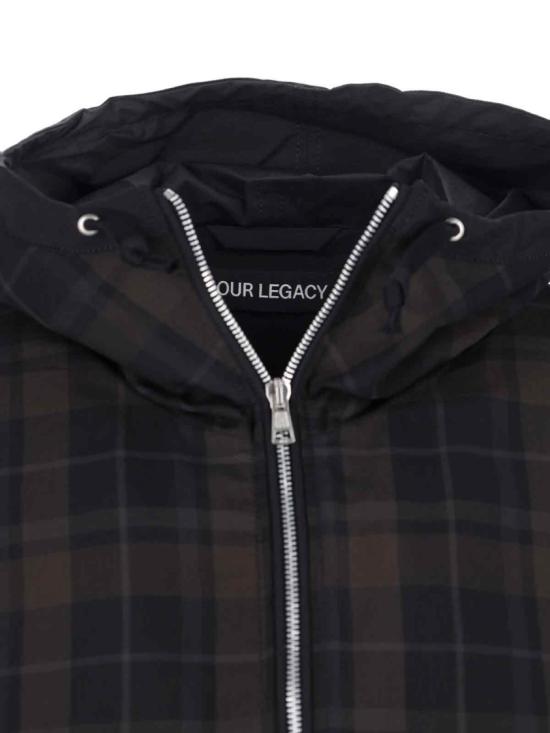 25SS 아워레가시 후드 티셔츠 M2251RBSCBLACK SHADOW CHECK Black - OUR LEGACY