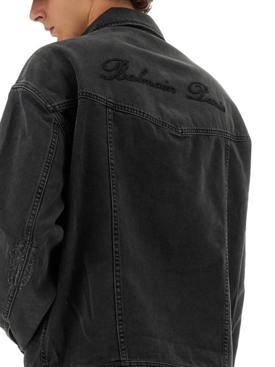  발망 데님 자켓 CH1TC300 DD950PC Black - BALMAIN