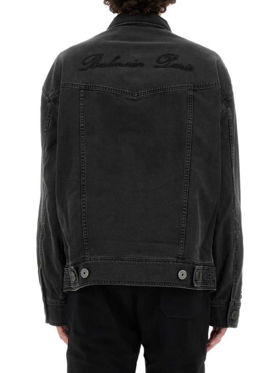  발망 데님 자켓 CH1TC300 DD950PC Black - BALMAIN